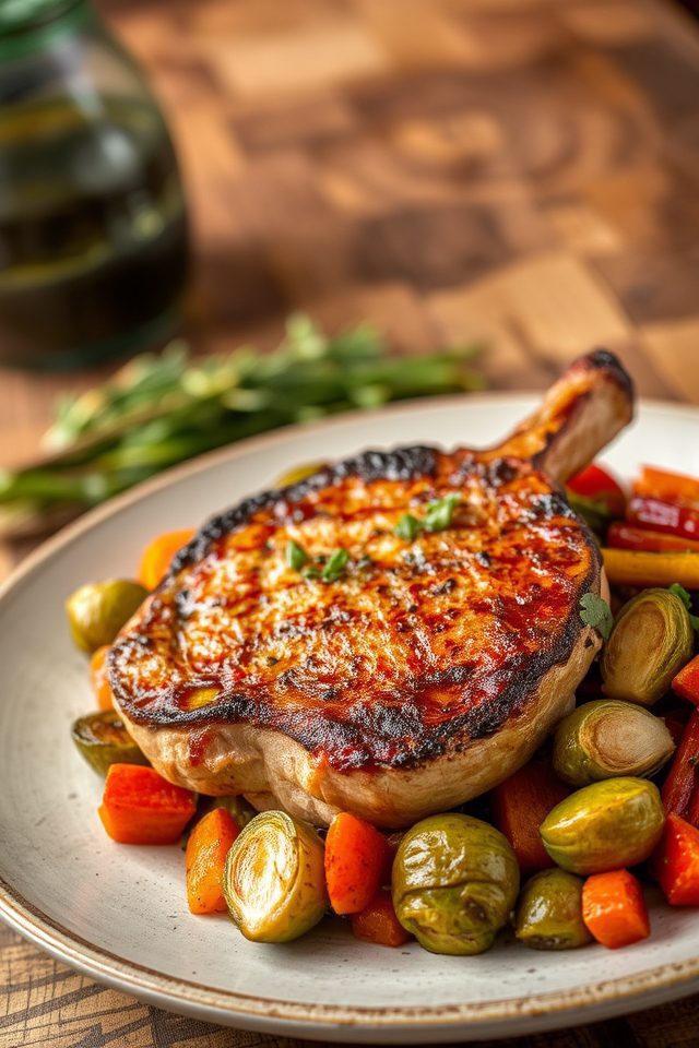 hearty pork chop dinner