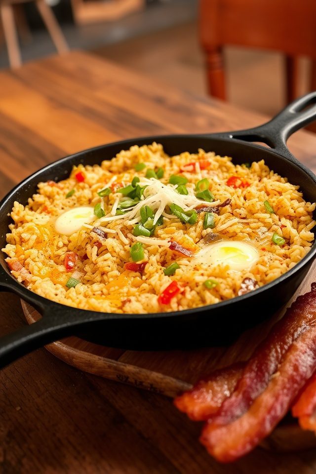 hearty rice egg skillet