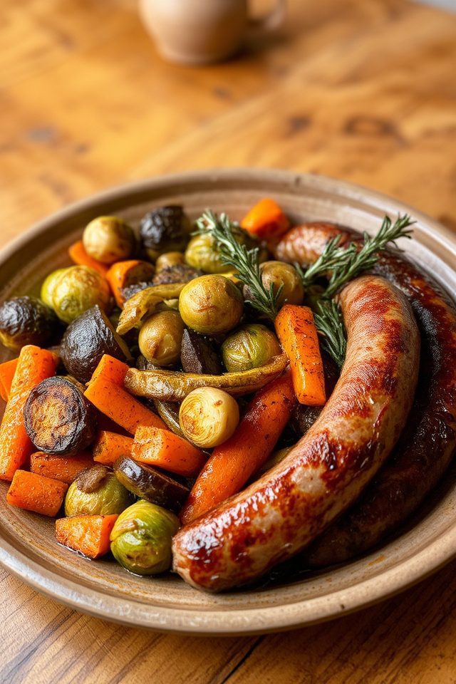 hearty roasted sausage dinner