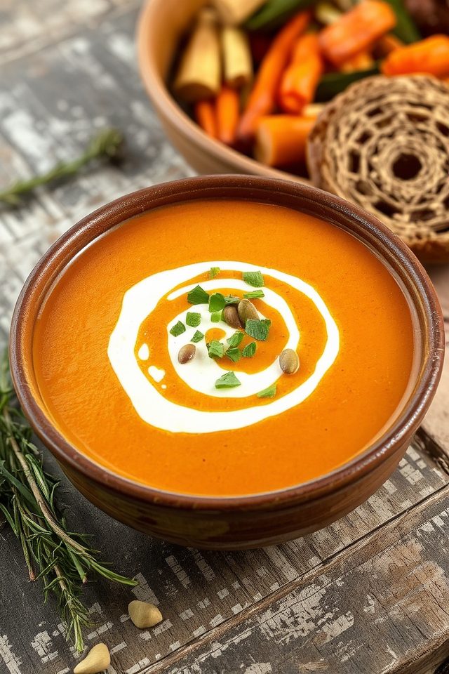hearty roasted vegetable soup