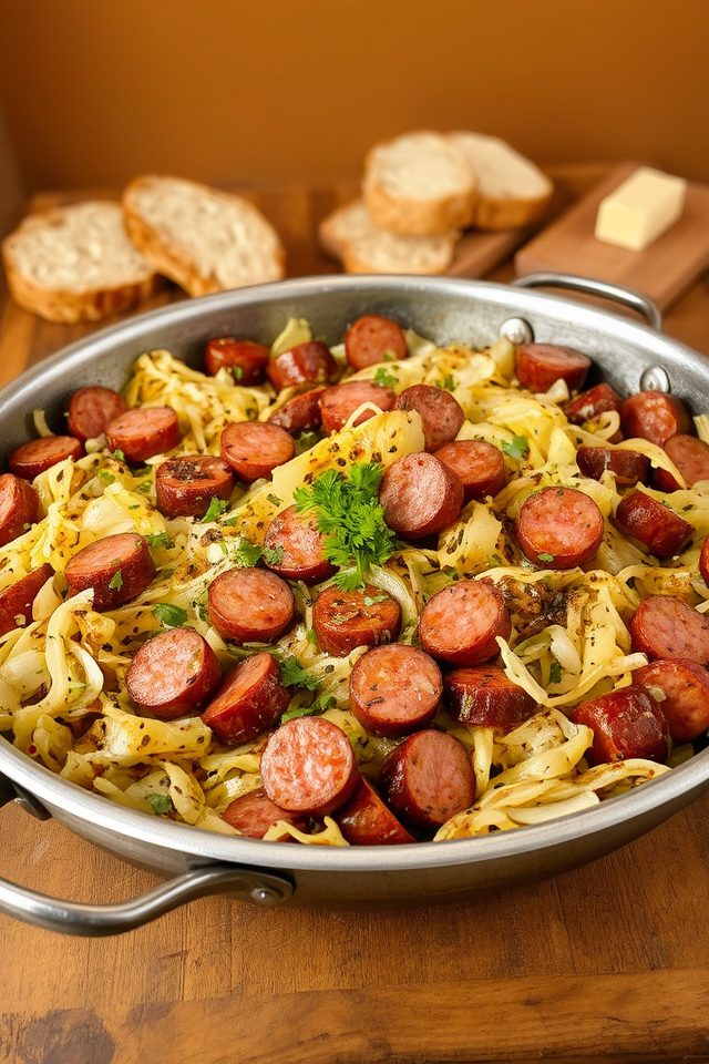 hearty sausage cabbage dish