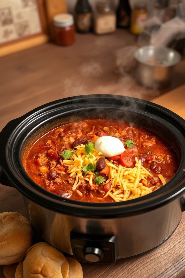 hearty slow cooker chili