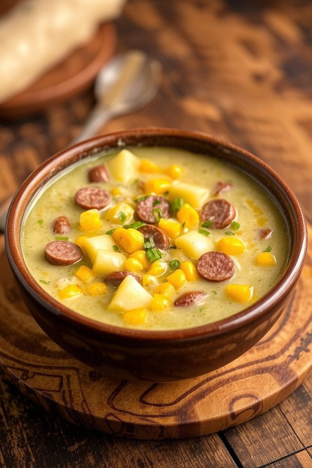 hearty smoked sausage chowder