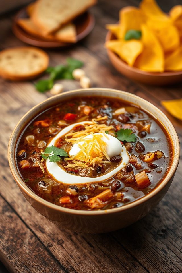 hearty spicy black soup