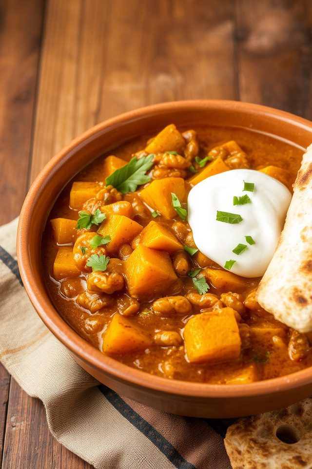 hearty squash and lentil