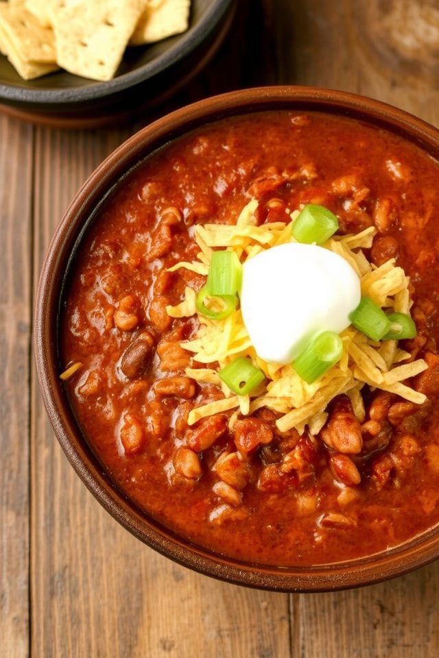 hearty taco bean chili