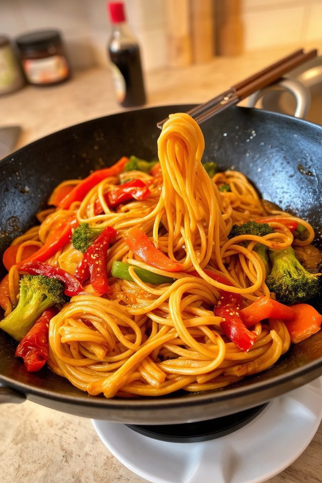 hearty udon noodle dish