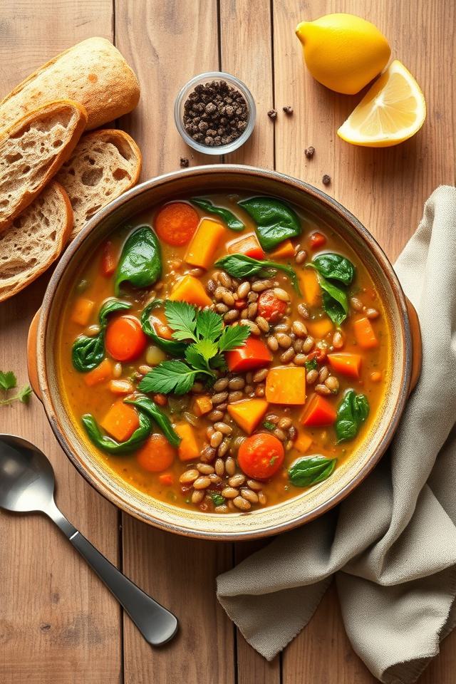 hearty vegetable lentil soup