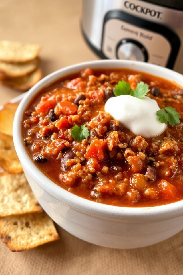 hearty vegetarian crockpot meal
