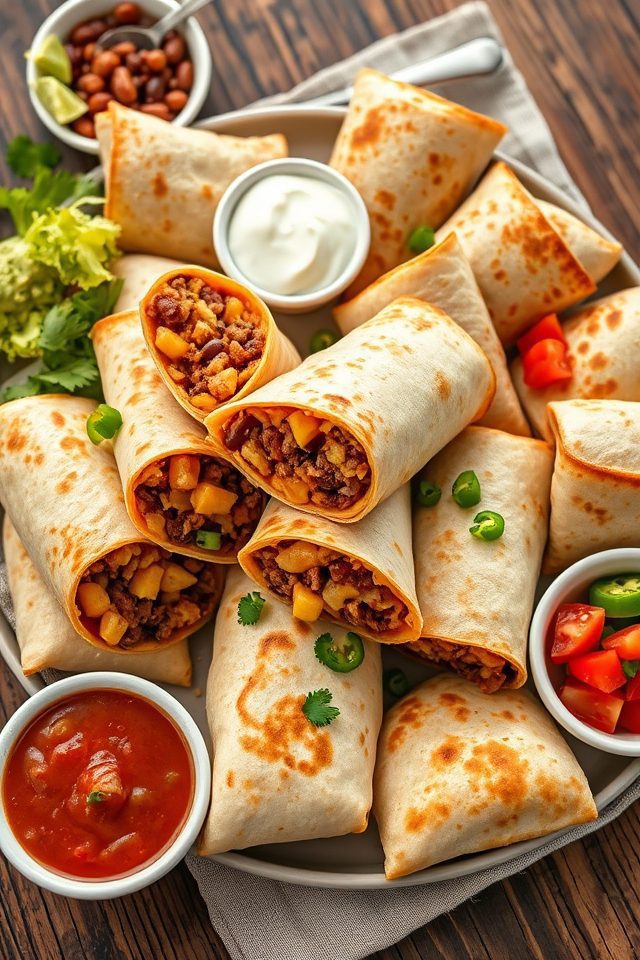 hearty vegetarian mexican burritos
