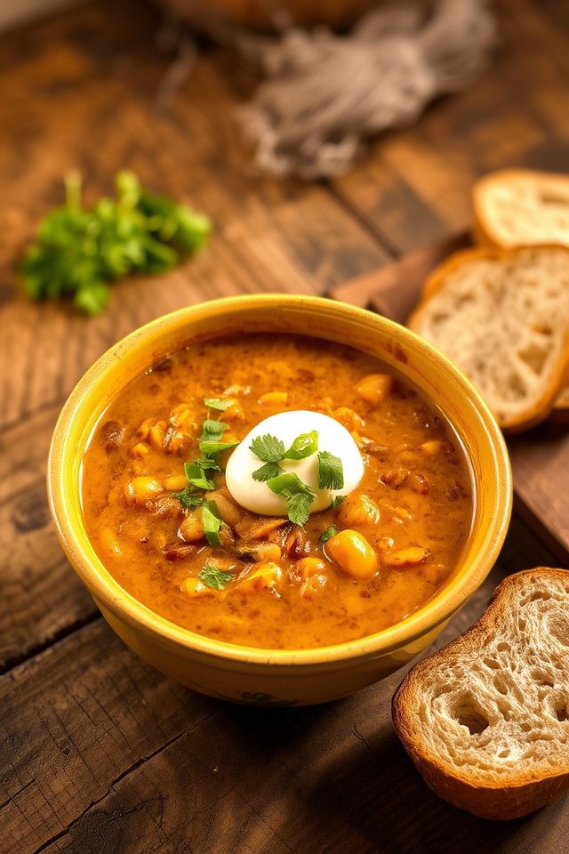 hearty warming bean chili
