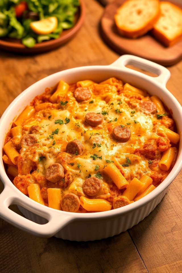 hearty weeknight pasta bake