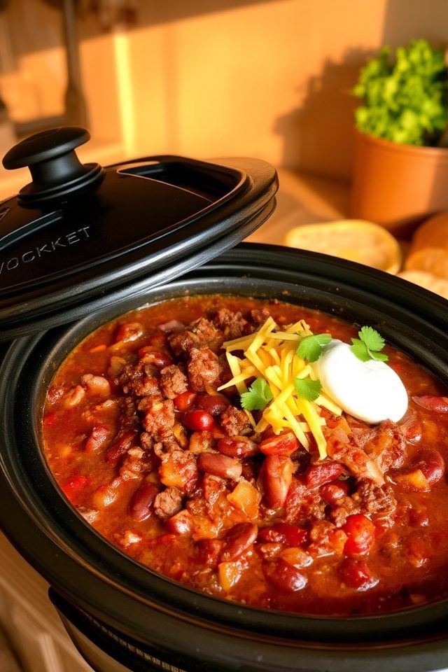 hearty weeknight slow chili