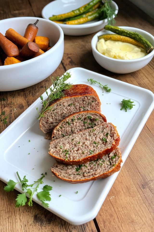 herb garlic infused meatloaf
