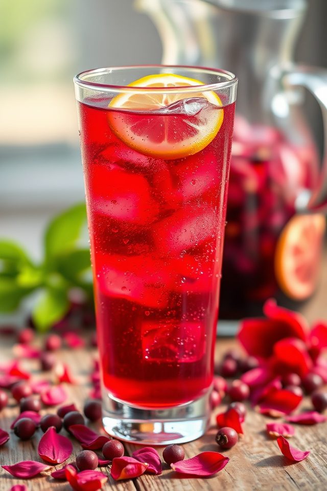 hibiscus rosehip iced tea