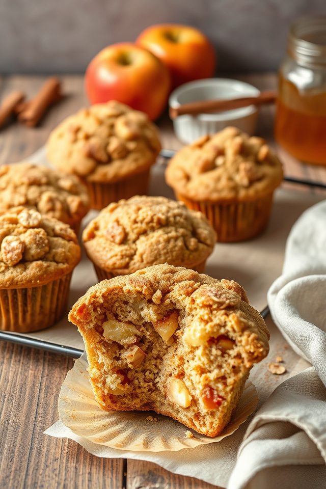 high protein apple muffins