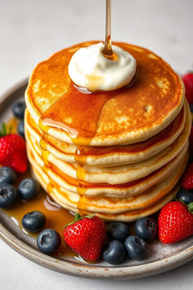 high protein breakfast pancakes