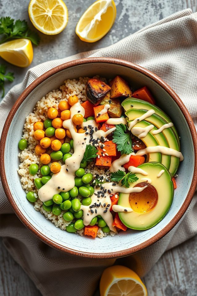 high protein vegan meal