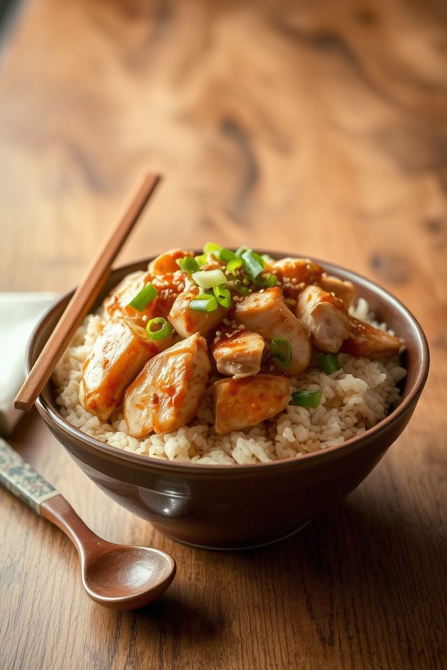 homemade chicken rice bowls