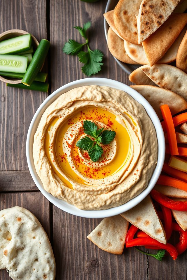homemade chickpea tahini dip