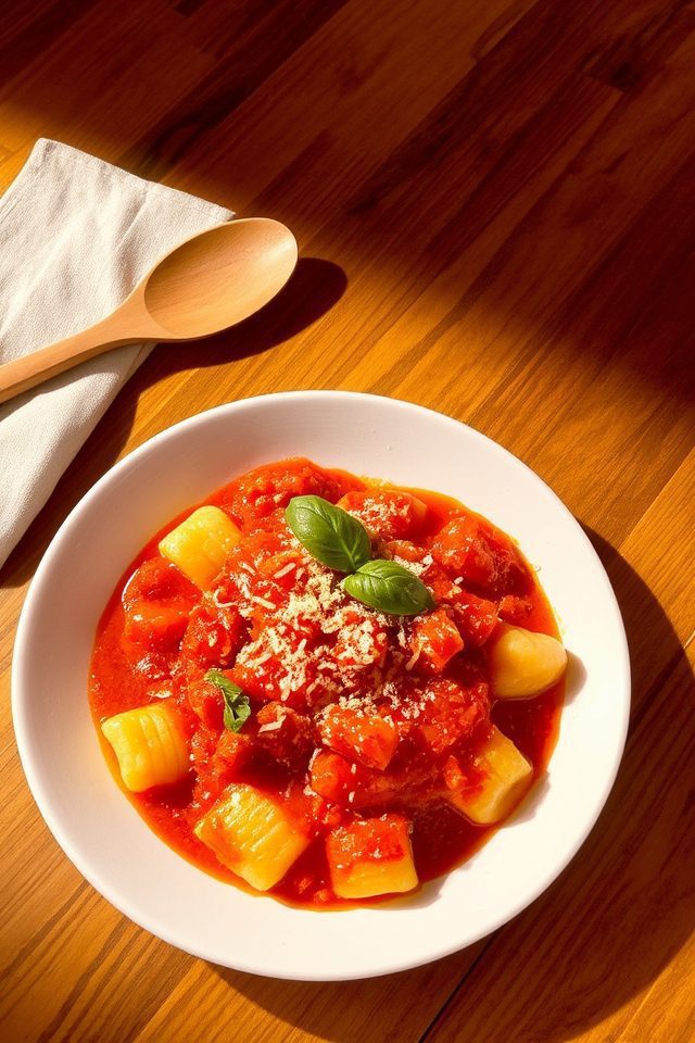 homemade italian gnocchi dish