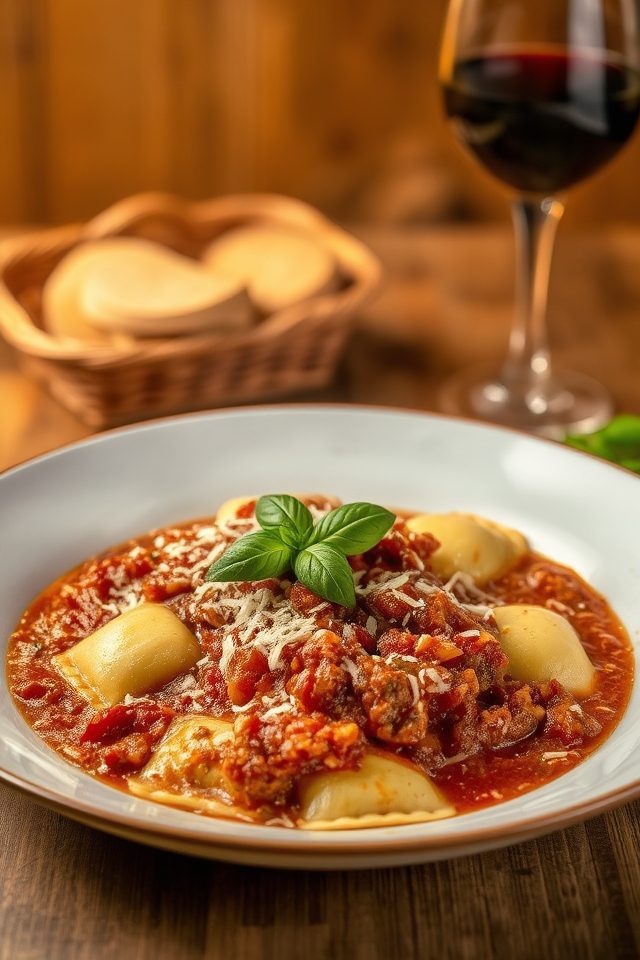 homemade italian meat ravioli