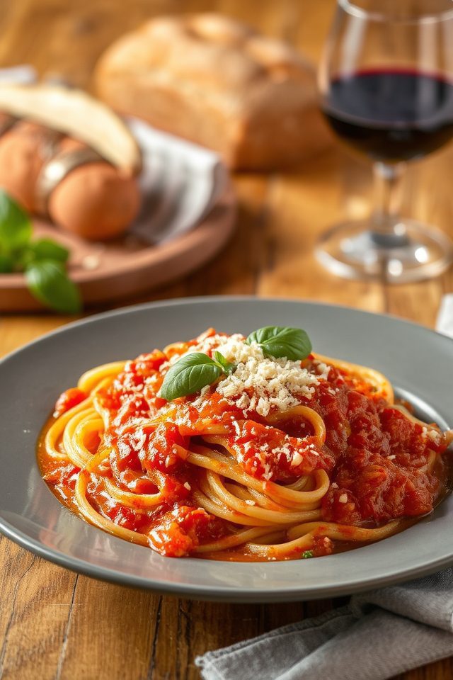 homemade italian pasta dish
