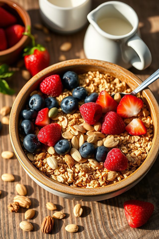 homemade nut berry muesli