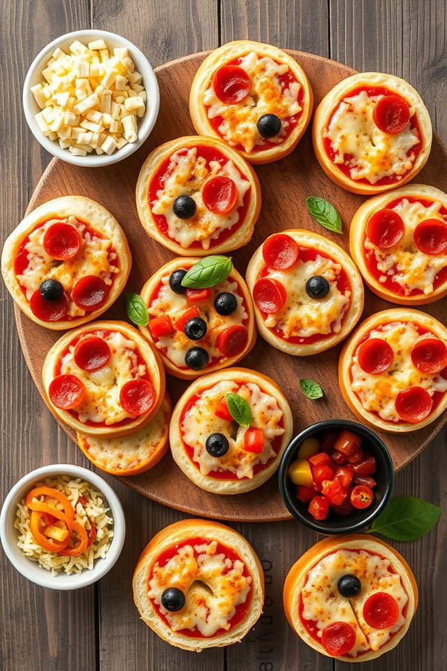 homemade small bagel pizzas