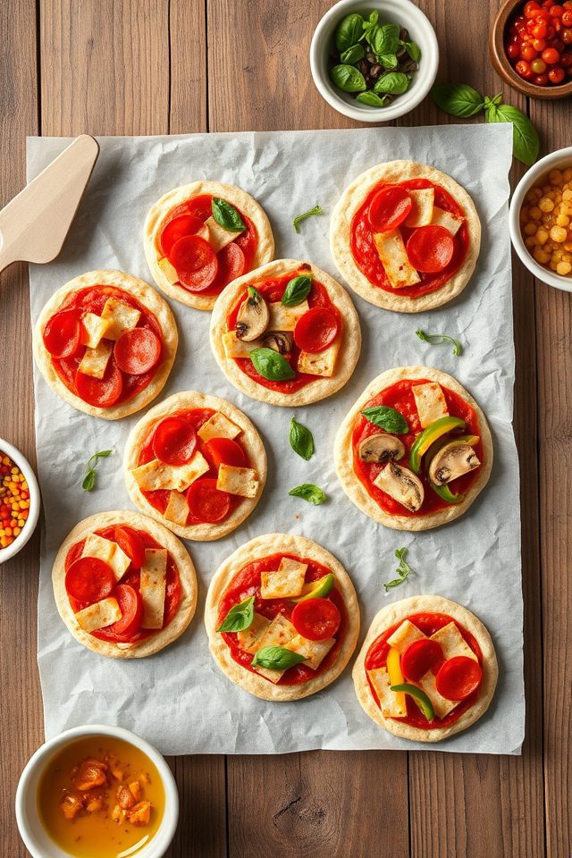 homemade small pita pizzas