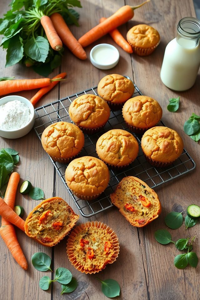 homemade vegetable breakfast muffins