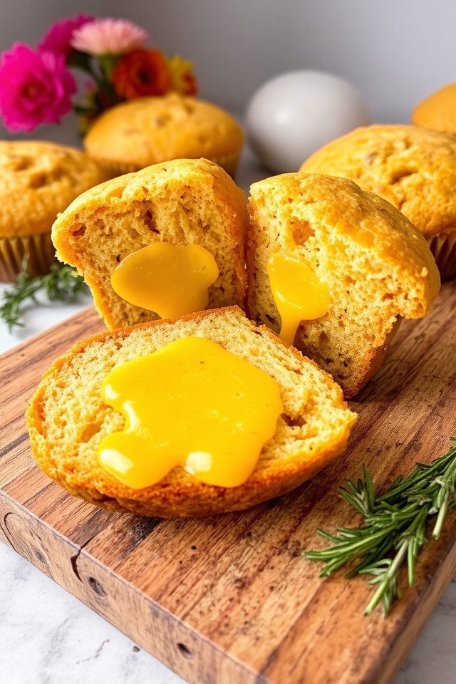 honey butter on muffins