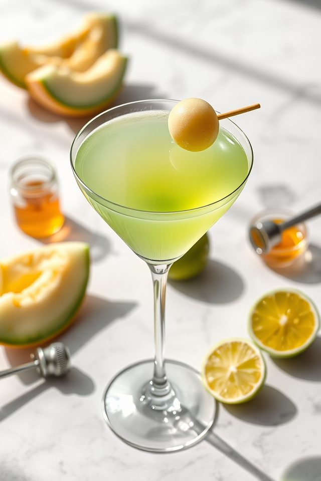 honeydew flavored vodka cocktail