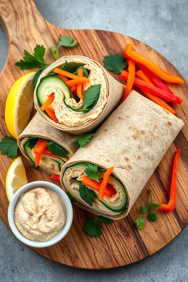 hummus vegetable wrap recipe