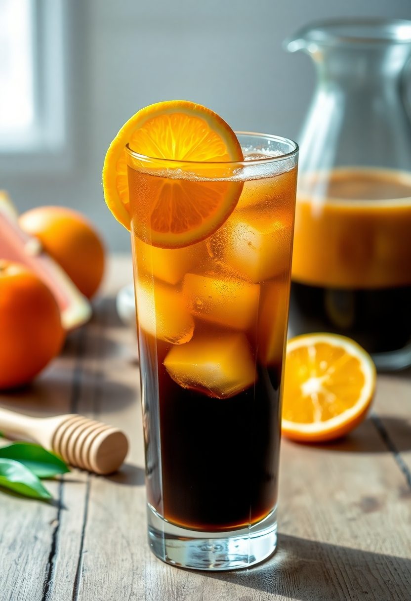 iced citrus coffee cocktail
