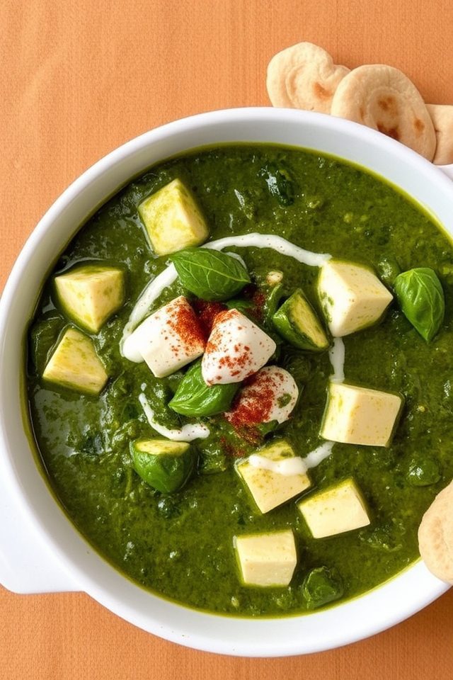 indian creamy spinach dish