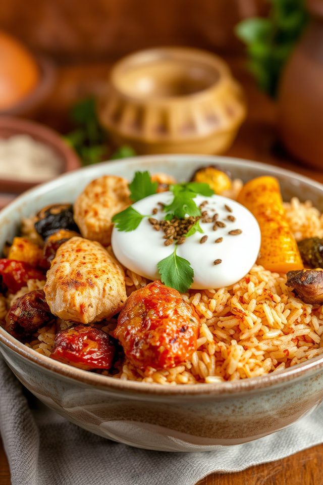 indian spiced rice bowl