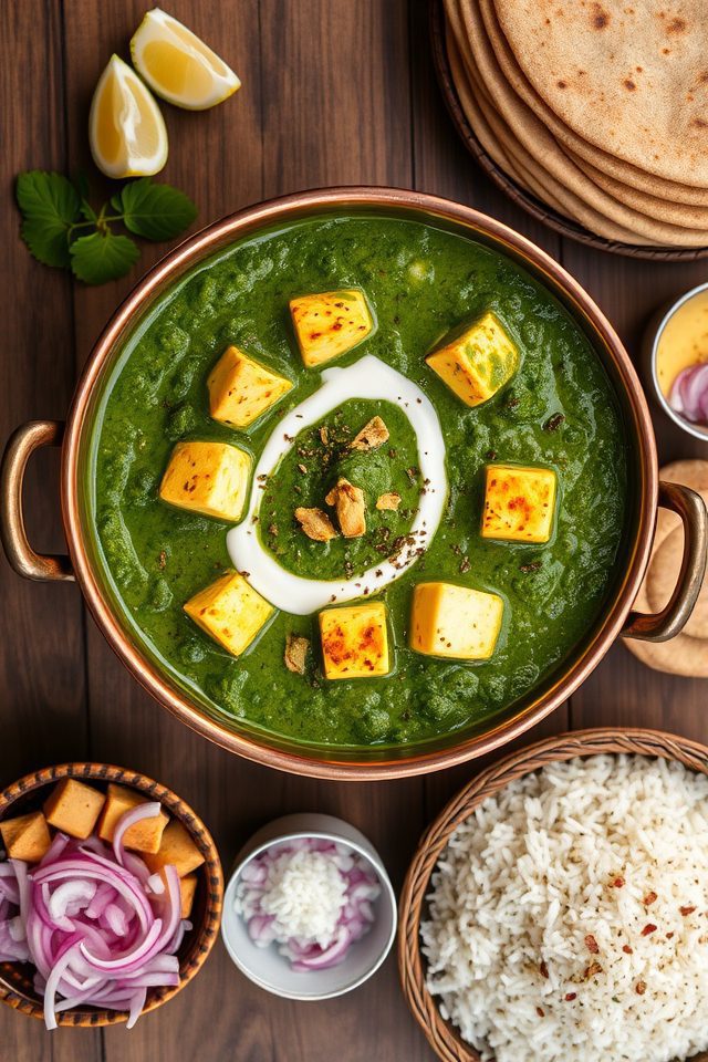 indian spinach cheese curry