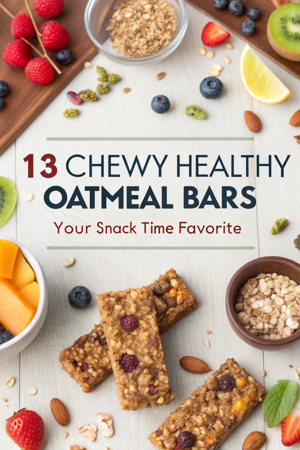 Chewy Healthy Oatmeal Bars