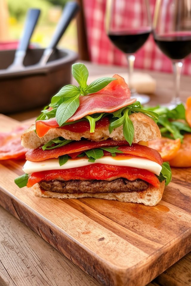 italian burger flavor combination