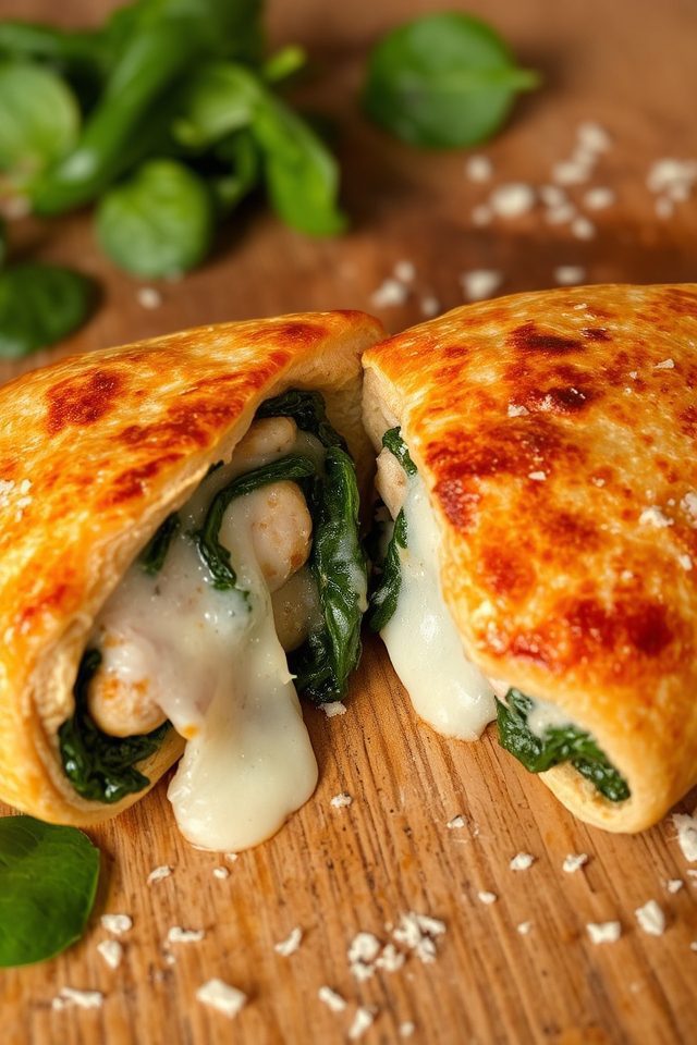 italian chicken calzone delight