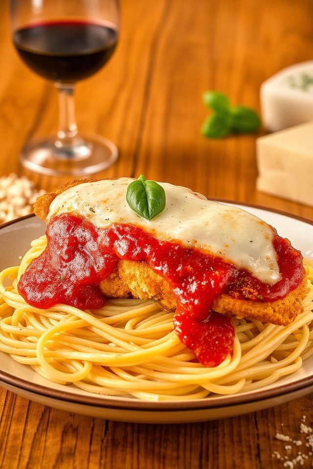 italian chicken parmesan dish