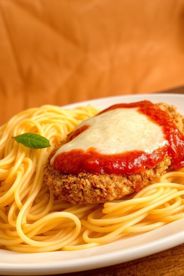 italian chicken parmesan dish