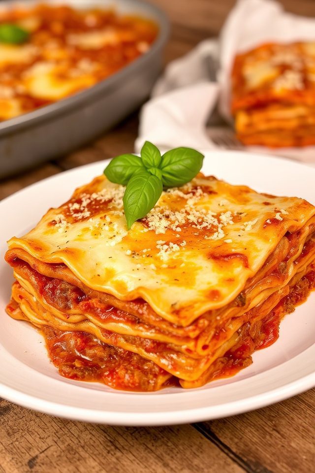 italian ground beef lasagna