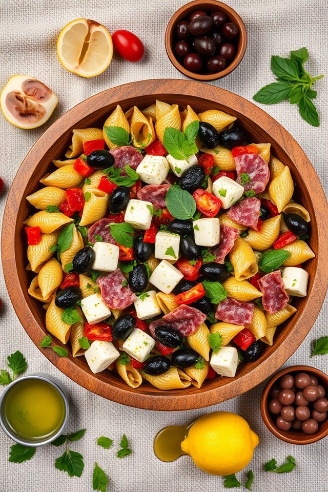 italian inspired cold pasta