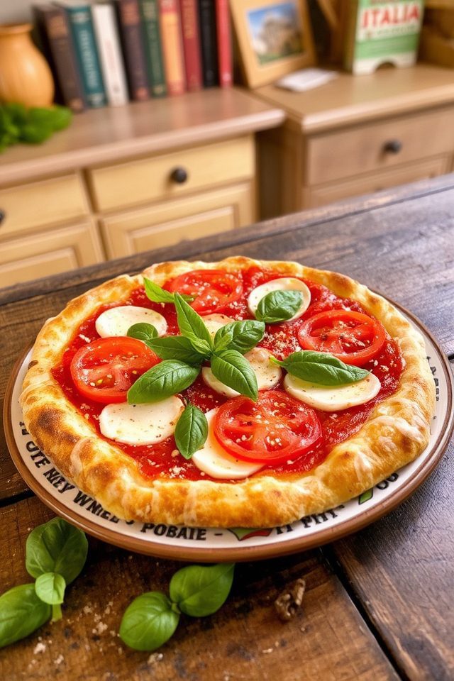 italian inspired flatbread dish