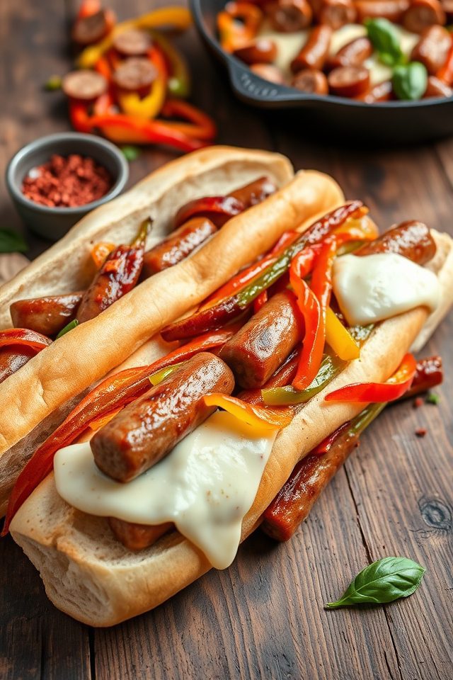 italian sausage pepper sandwiches