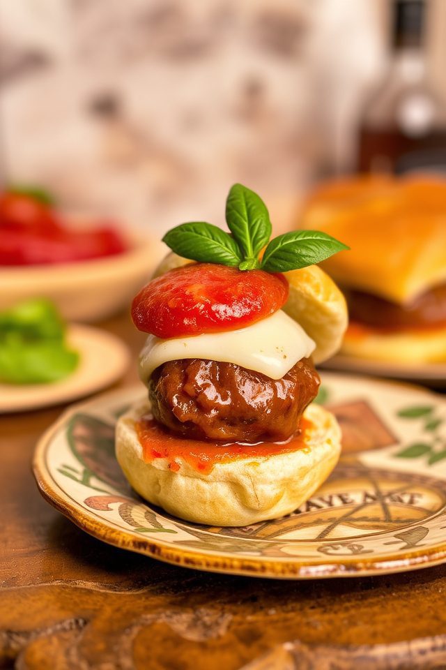 italian style mini burgers