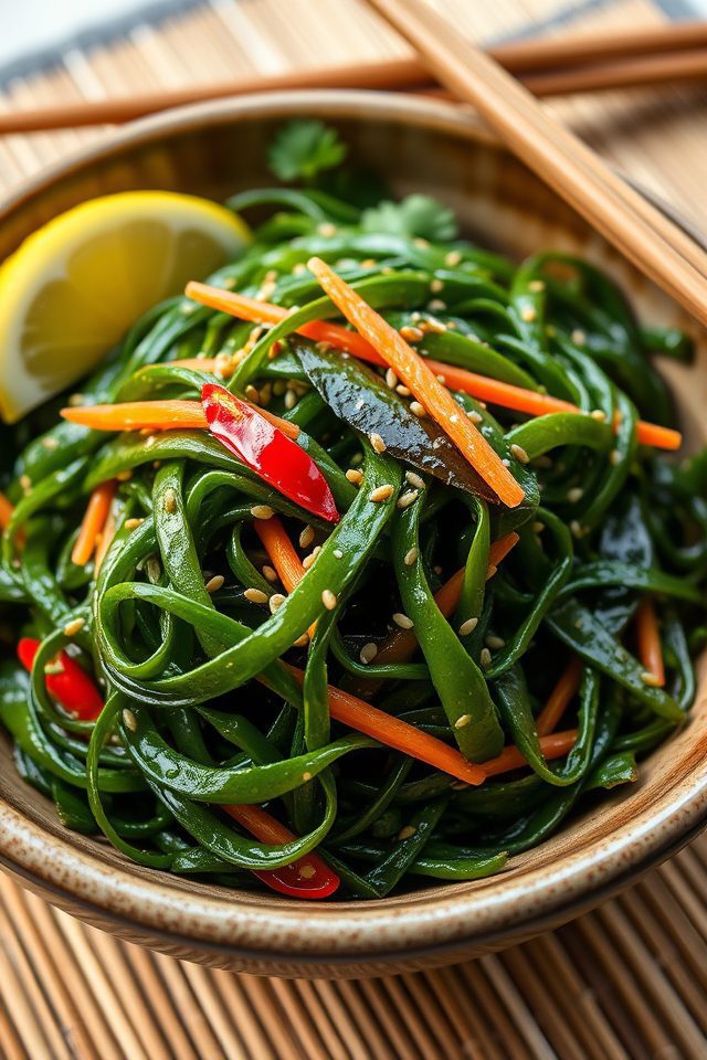 japanese inspired seaweed salad