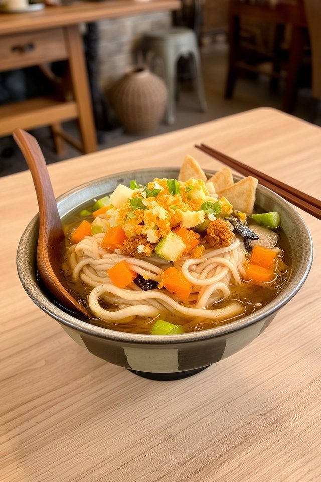 japanese inspired udon bowl